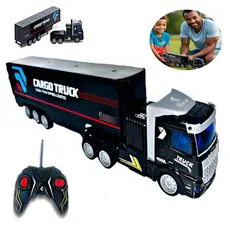 Carreta Controle Remoto Caminhão Cargo Recarregável Truck Carreta
