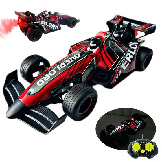 Carrinho de Controle Remoto F1 - Luz ,Velocidade e Spray de Fumaça