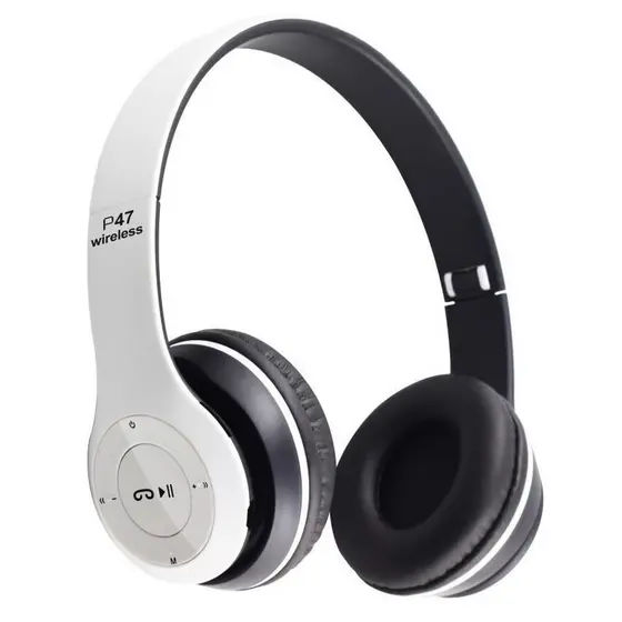 Fone P47 Bluetooth 5.0 Sem Fio | Estéreo Premium com Microfone para Celular, Escola e Gamer