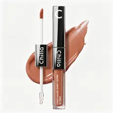 Chilla 6 Cores Duo Lip Gloss 3D - Batom Matte + Brilho Labial, À Prova D'água, Veludo e Hidratante