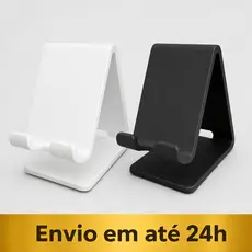 Suporte De Mesa Para Celular Tablet Com Saída Para Cabo Carregador Escritório Casa Sala Organizador Gamer