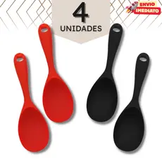Kit Colheres de Servir de Silicone - Colher Não Risca Panela - 2, 4 ou 10 unidades