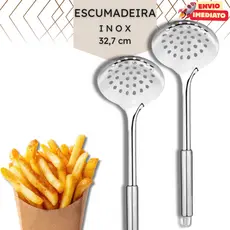 Jogo Escumadeira em Inox 32,7 cm - Restaurante Buffet