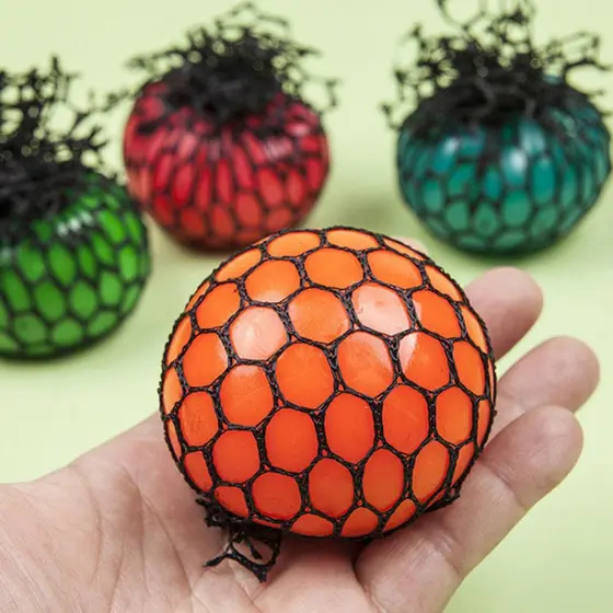 Bola Anti-Stress de 5CM, Bola de Malha para Alívio do Estresse, Brinquedo para Alívio do Humor G2X9