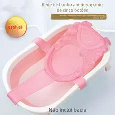 Rede protetora para banheira de bebê e suporte de banho com redução de pressão--3807/3808