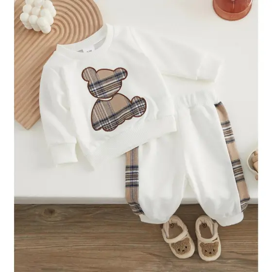 Conjunto De Roupas Infantis Xadrez BABYJOE BEAR
