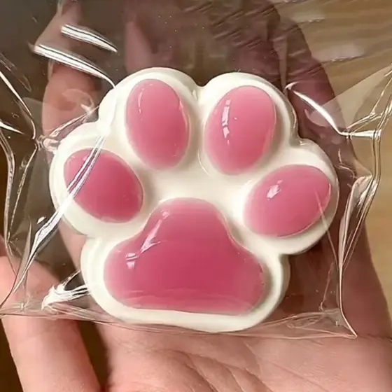 Brinquedo macio em formato de pata de gato, gadget para alívio do estresse, adequado para crianças e adultos, presente p