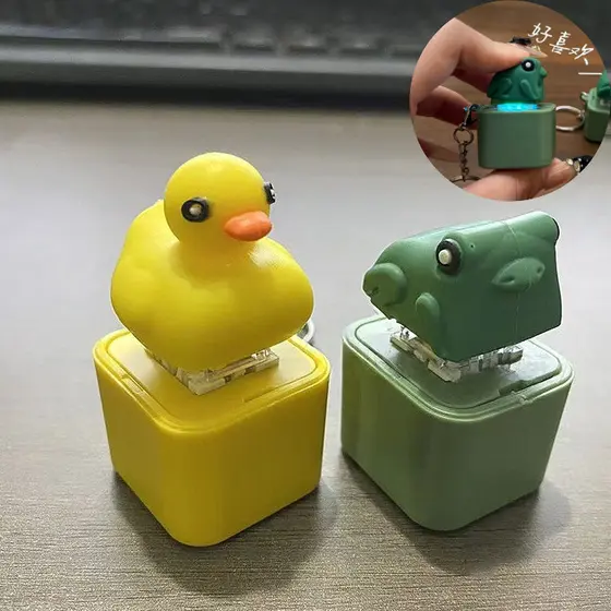 Sapo Pato Som Chaveiro Imprensa Brinquedos Com Voz Alívio Do Estresse Surpresa