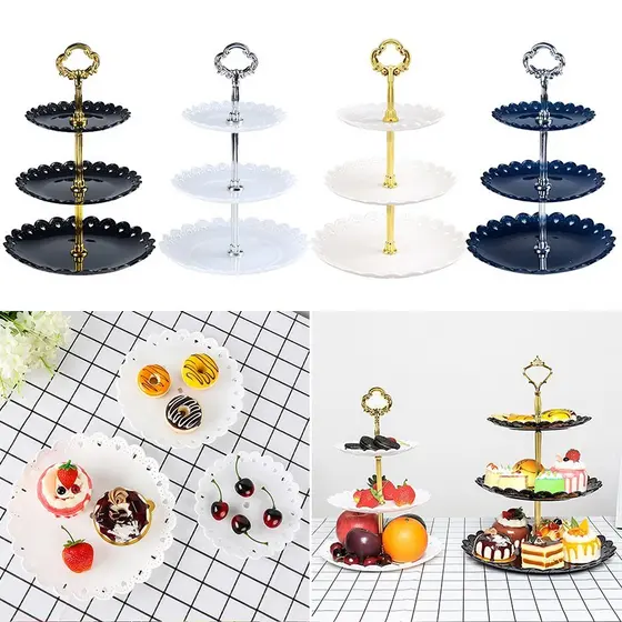 Liberação Suporte De Sobremesa De Frutas De 3 Camadas Rack De Placa De Exibição De Bolo Bandeja Fornecimento De Aniversá