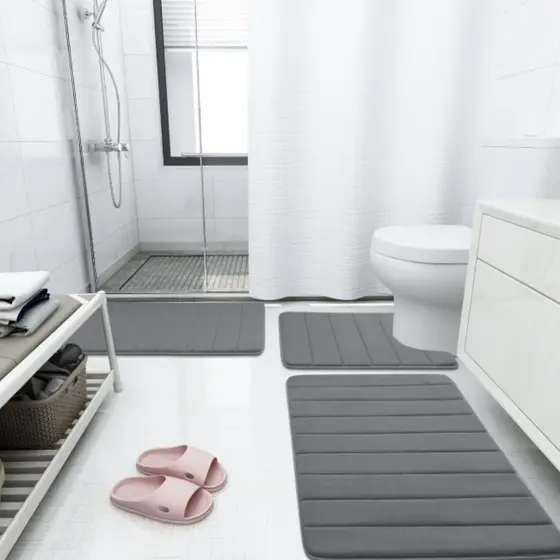 Clearance Tapete De Banho Ultramacio De Lã Coral 34x20-Absorvente E Antiderrapante , Máquina