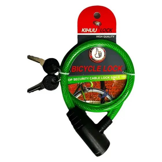 Trava Cadeado Articulado Moto Bicicleta Portão 65 Cm 10 Mm Cor Verde