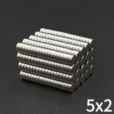 10/100/200 Peças Ímãs Pequenos Redondos De 5x2mm , De Neodímio N35 Quadro Branco NdFeB , Adequados Para Escritório , Gel