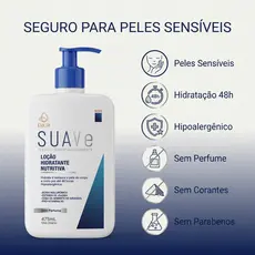 Hidratante Facial e Corporal 475ml Ácido Hialurônico Sem Perfume Pele Sensível Seca Madura Oil Free Pantenol B5