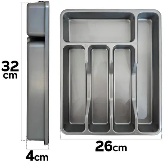 Porta Talheres Gaveta 5 Divisórias Organizador Cozinha Fácil