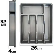 Porta Talheres Gaveta 5 Divisórias Organizador Cozinha Fácil