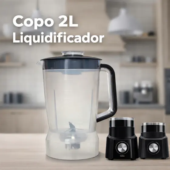 Copo de Liquidificador Ph900 - Ph1200 - Plq1212 - Plq 1412 - Plq 1350 Inox Turbo Translucido
