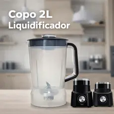 Copo de Liquidificador Ph900 - Ph1200 - Plq1212 - Plq 1412 - Plq 1350 Inox Turbo Translucido