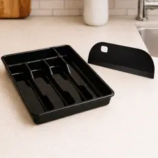 Kit Organização de Cozinha Completa – Organizador de Talheres + Rodinho Multiuso Compacto