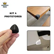 Kit 4 Protetores de Quina 90º PLA Abaulado Com Dupla Face
