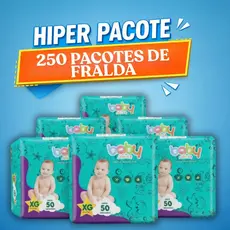 BABY JUNIOR 250 e Menos unidades Infantil  Fraldas Ajustável Fralda Descartavel total max Baby XG