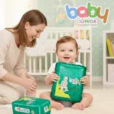 Fralda Descartável Baby Junior Prática P Pacote Com 20 unidades Infantil Fraldas Ajustável e Anti Assadura
