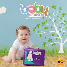 Fralda Descartável Baby Junior Econômica XG Com  36 Unidades