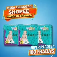 Pacotão Fralda Hiper Barata 180 Fraldas E Menos Unidades Infantil Descartáveis Anuncio de variação