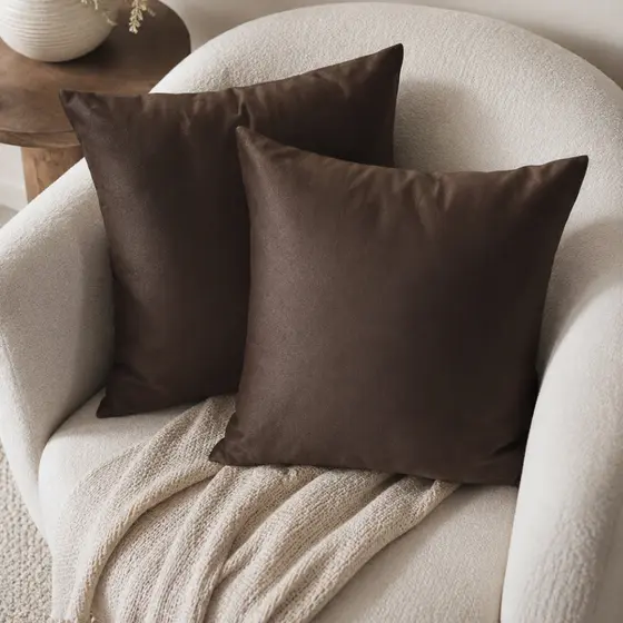 Kit 6 Capas de Almofada 45x45 Lisa Modelo Envelope | Várias Cores | Sofá Cama Decoração