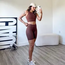 conjunto feminino academia Conjunto fitness short legging top academia embutido bermuda legging zero transparencia