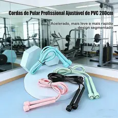 Cordas de Pular Profissional Ajustável de PVC 2,8 m - Perfeito para treinos e competições profissionais！