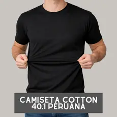 Camiseta Cotton 40.1 Peruana Algodão Elastano Masculino Lisa Premium