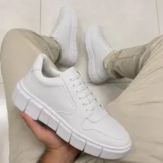 Tenis Casual Masculino sneakers Moderno Branco Sola Alta Tratorada Lançamento