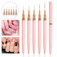 Kit 5 Pincéis Nail para Unhas Gel UV - Manicure Profissional
