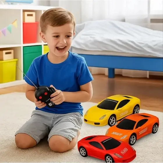 Carrinho Controle Remoto Speed Racing 2 Funções Recarregável Turbo Rápido Corridas Hobby Presente