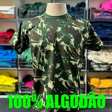 Camisa Camuflada Verde ou Cinza ou Azul Malha 100% Algodão Adulto e Infantil LISA SEM ESTAMPA