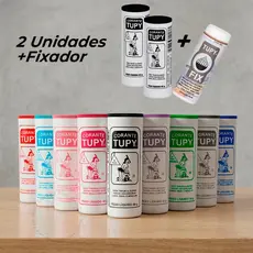 Kit 2 Tinta Corante + Fixador Cores Diversas Tupy 45 Gramas Para Tingir Roupa Tecido Alta Fixação