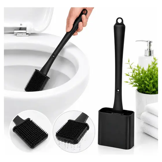 Escova De Silicone Vaso Sanitário Base Para Banheiro Privada