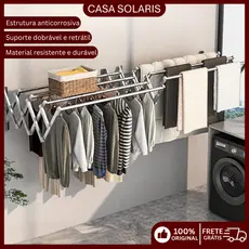 Varal Sanfonado Alumínio Retrátil Para Guardar Roupas E Arejar Roupa De Cama 100/150/200cm