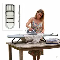 Mesa Tabua de Passar Roupas Portátil dobravel Branca