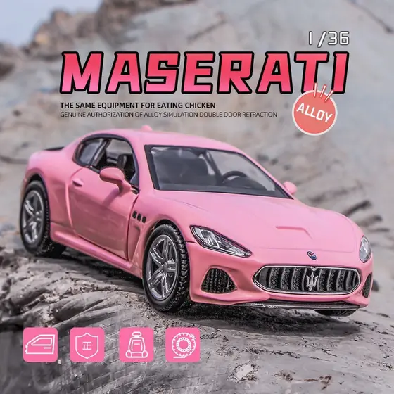 Escala 1 : 36 Série Rosa Liga Diecast Puxar Para Trás Modelo De Carro Colecionadores , Presente De Aniversário Infantil