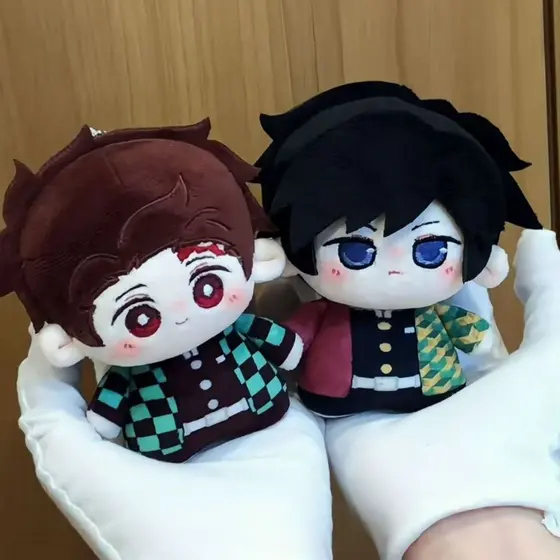 Boneca De Algodão Demon Slayer Giyu Tomioka 10 cm-Água Hashira Pelúcia Fofa-Brinquedo Macio De Personagem De Anime-Prese