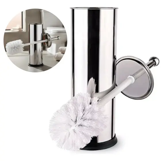 Escova Sanitária Inox com Suporte Aço Inox Banheiro