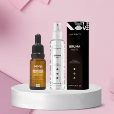 Kit Blindagem Poderosa 3X1 Diluidor, Fixador Primer Dapop/Lady Beauty + Bruma Fixadora Matte/Rosa Mosqueta 130ml - Lady Beauty
