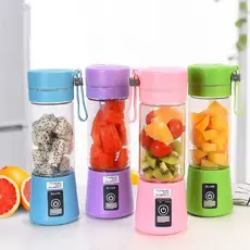 Liquidificador portátil mini USB sem fio, pode ser agitado, com 6 lâminas, liquidificador elétrico recarregável