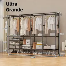 Roupeiro Guarda Roupa Portatil Cabideiro Arara Para Roupa Sapateira Organizador Multiuso Armário