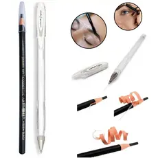 Lápis Dermatográfico + Caneta Gel Branca Kit Design de Sobrancelhas