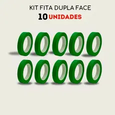 Kit 2/5/10 Rolos Fita Dupla Face 1M/2M - Dupla Face Para Parede - Fita Adesiva Fixa Extra Forte Transparente