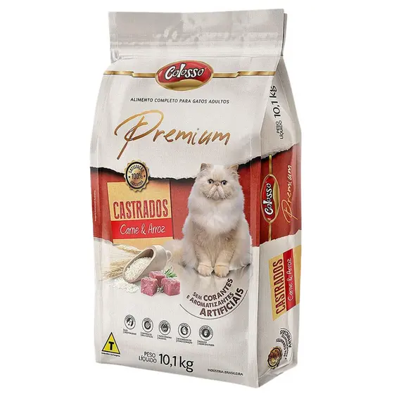 Ração Gato Super Premium Gato Castrado 10Kg Carne