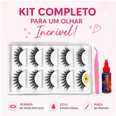 Cílios Postiços Naturais , Leves , Adequados Para A Pele , De Longa Duração,with Glue,Tweezers
