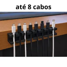 Organizador Fios Cabos Mesa Escritório Preto Rack Gerenciamento Suporte Adesivo Dupla Face Clipe De Mesa Clickstock